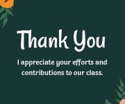 Thank You Messages For Students form Teacher